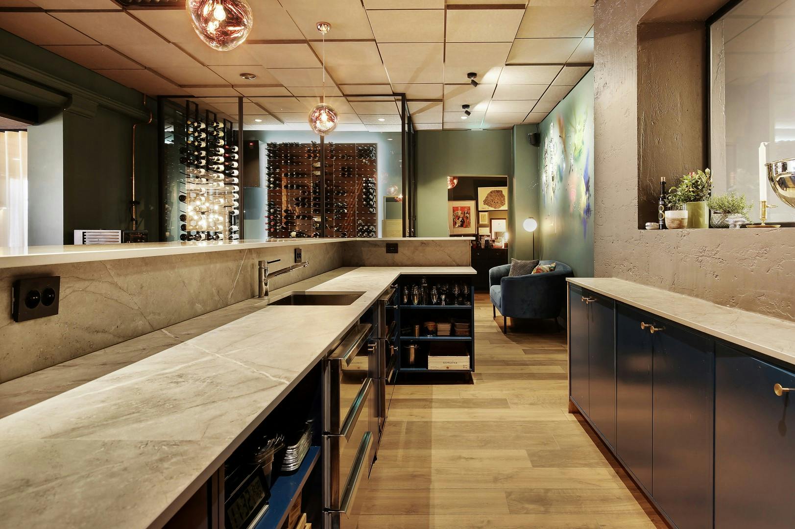 Image 39 of @etoilerestaurang and guest bar in Dekton Vera 4.jpg?auto=format%2Ccompress&fit=crop&ixlib=php 3.3 in Connected spaces creating an open and brilliant home - Cosentino