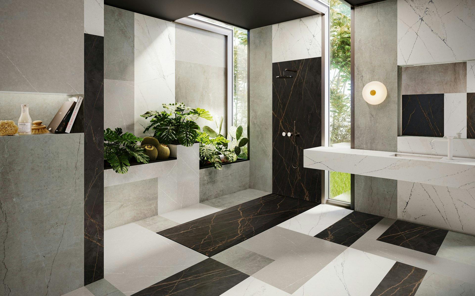 Image 42 of COLLIN THE COLLAGE IMA%CC%81GEN GENERAL.jpg?auto=format%2Ccompress&ixlib=php 3.3 in Natural light partners with Dekton Marmorio to create an enveloping, sophisticated bathroom - Cosentino