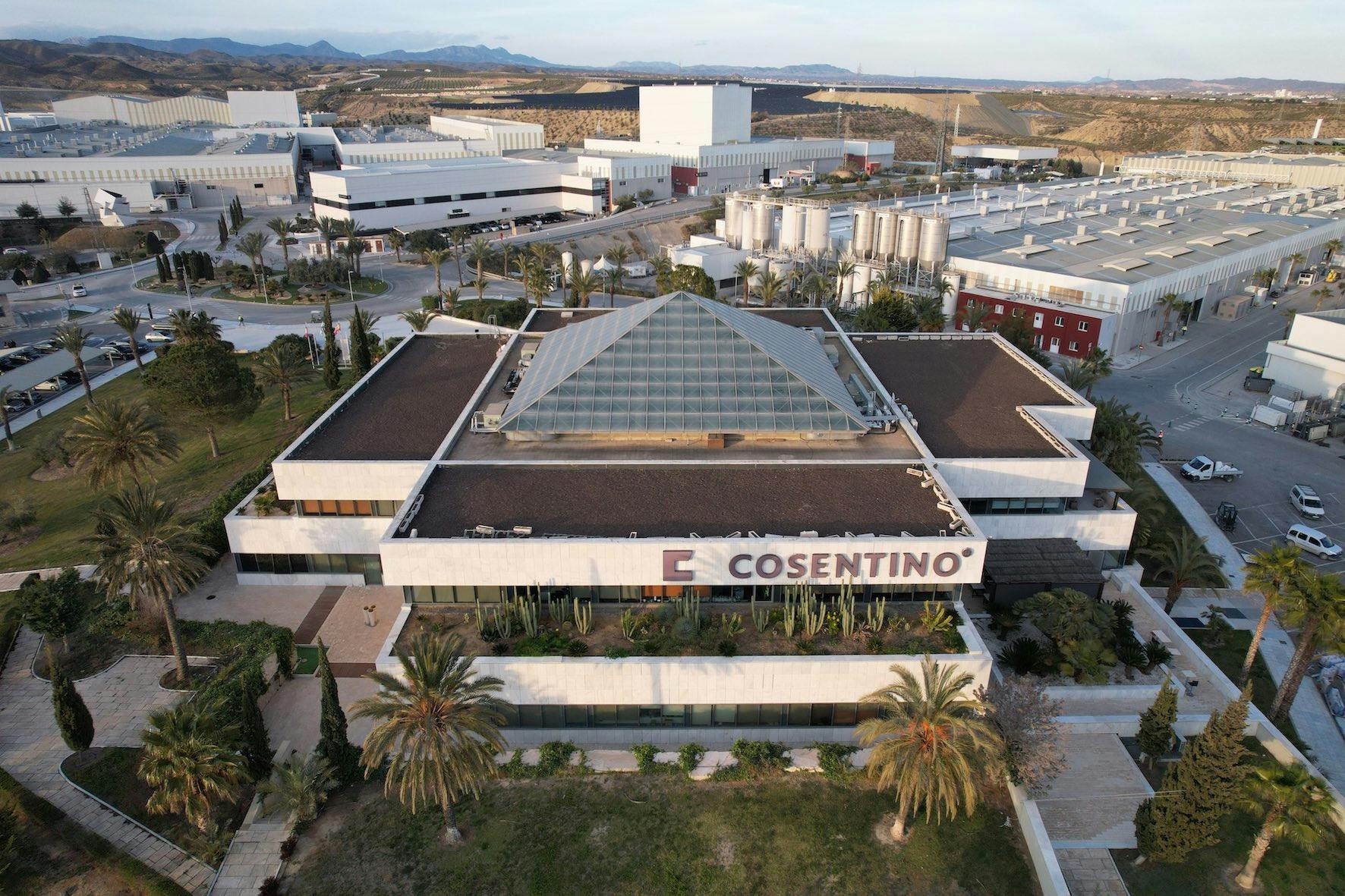 Image 32 of Parque Industrial Cosentino vista aerea oficinas d.jpg?auto=format%2Ccompress&ixlib=php 3.3 in Cosentino achieves new international recognition for its commitment to sustainability - Cosentino