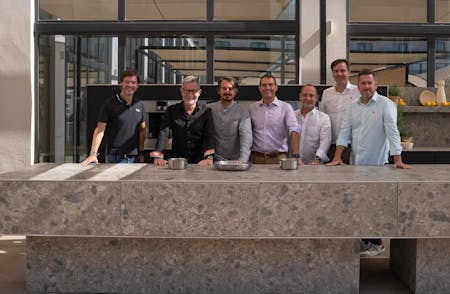 Image 39 of C Next Designers Cosentino Gaggenau group photo.jpg?auto=format%2Ccompress&fit=crop&ixlib=php 3.3 in A kitchen with Silestone® in osmosis with nature - Cosentino