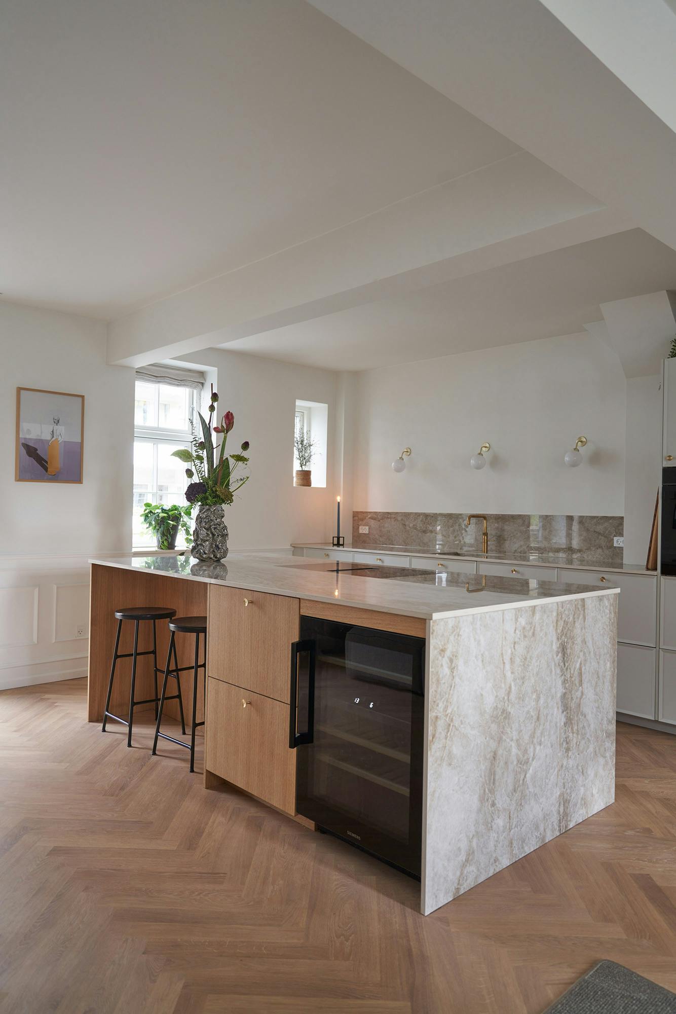 A Danish influencer’s modern kitchen with classic details