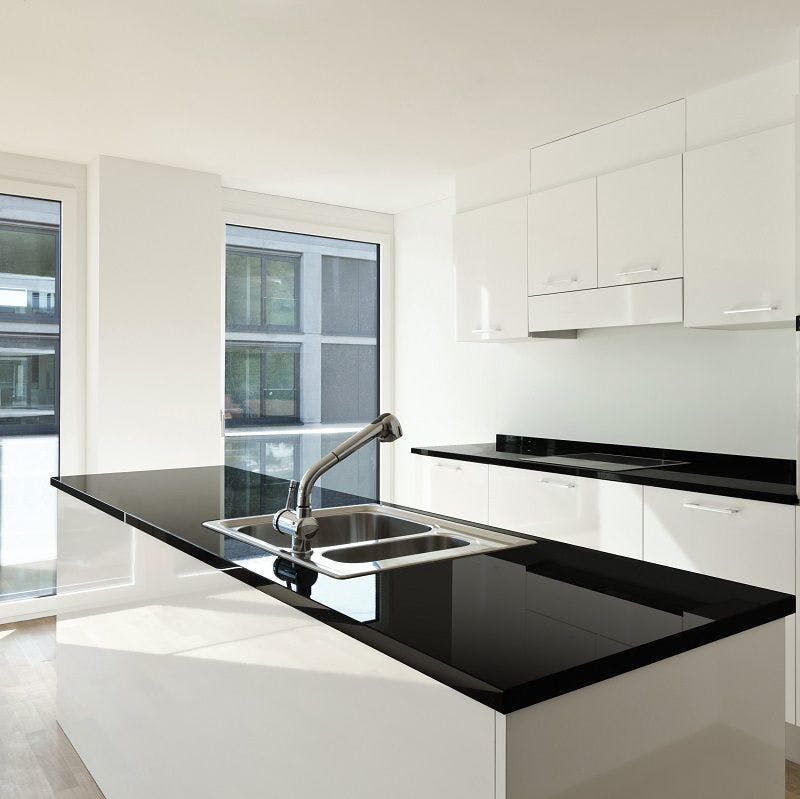 Black kitchen bench hotsell