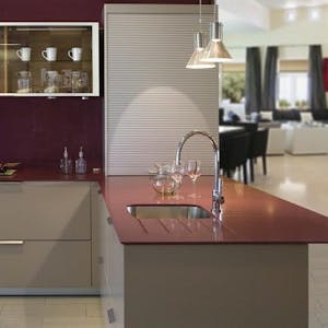 Image number 33 of the current section of red-kitchen-benchtops in Cosentino Australia