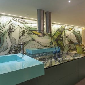 Image number 34 of the current section of green-kitchen-benchtops in Cosentino Australia