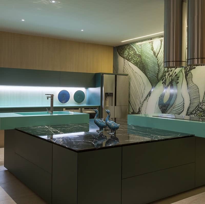 Image number 38 of the current section of green-kitchen-benchtops in Cosentino Australia