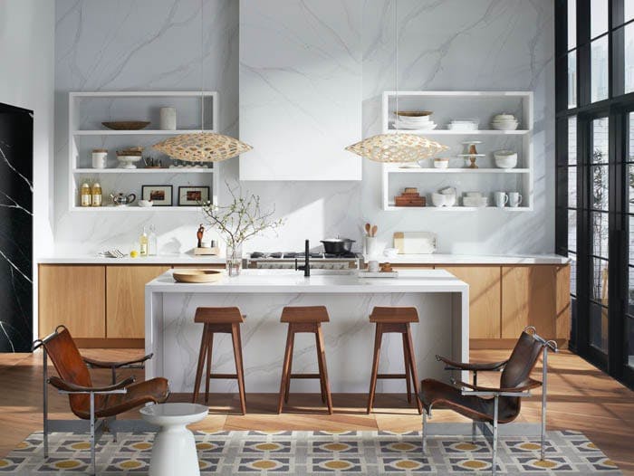 Image number 39 of the current section of Kitchen table and wall cladding in the same material in Cosentino Australia