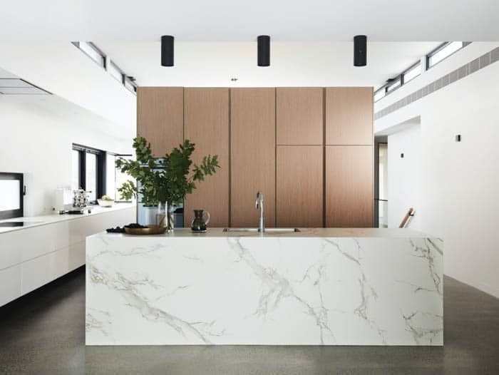 Image number 47 of the current section of Kitchen table and wall cladding in the same material in Cosentino Australia