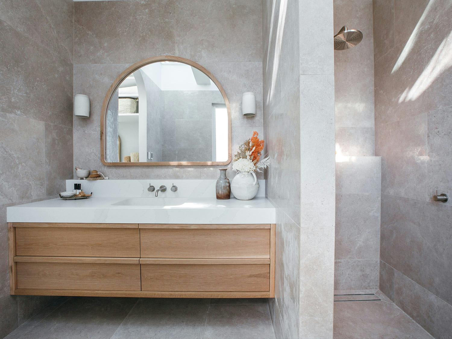 Bathroom design tips from renovation duo, Kyal and Kara