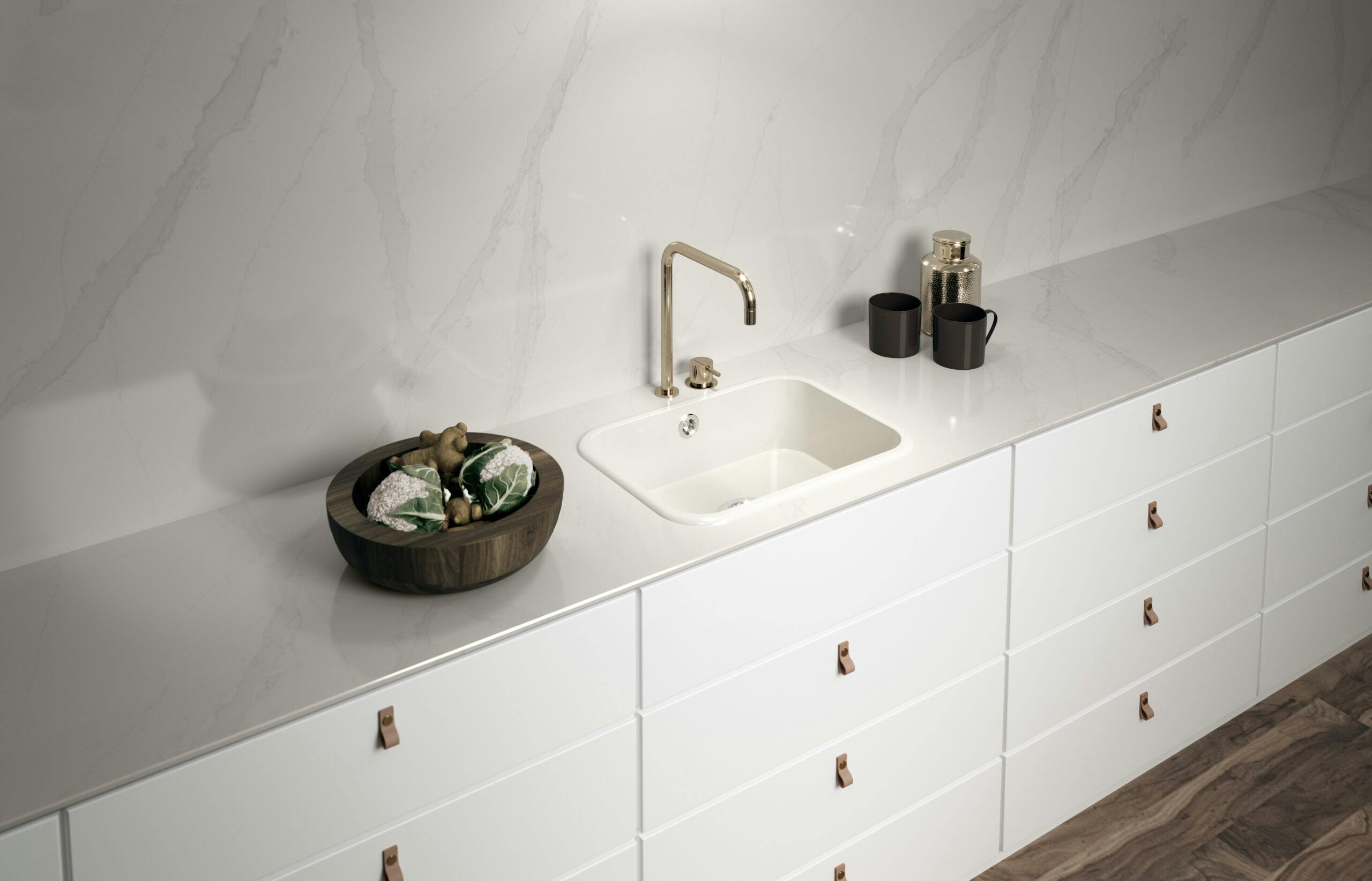 Image number 32 of the current section of Necessary information on White quartz benchtops in Cosentino Australia