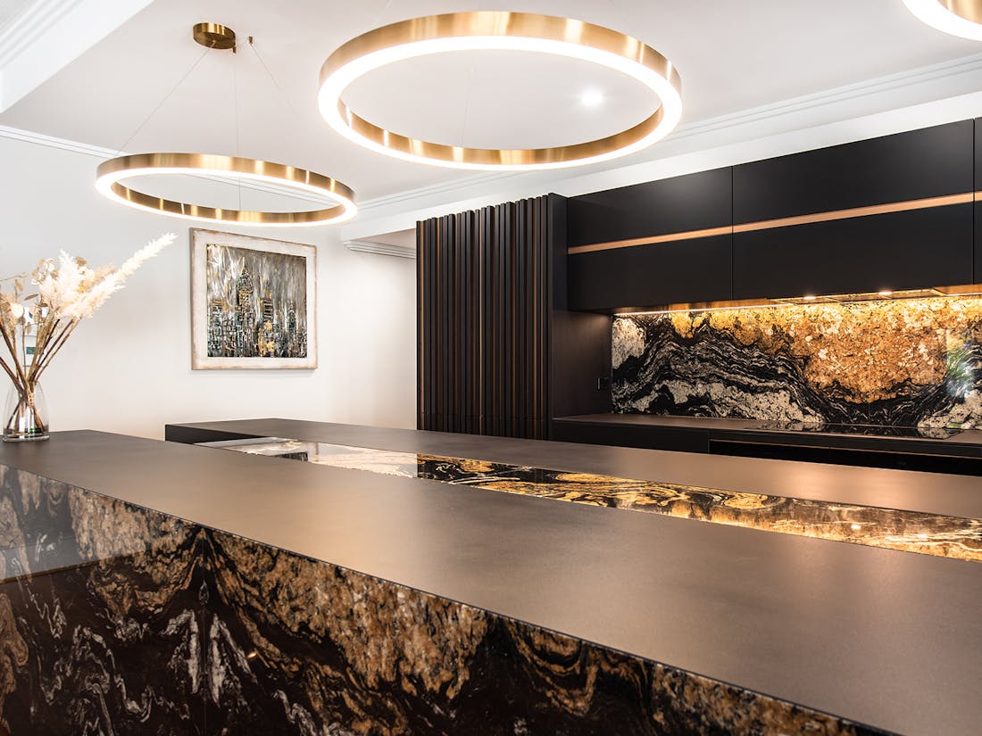 Image number 34 of the current section of A breathtaking kitchen created with Cosentino’s Sensa® Orinoco, Dekton® Domoos and Dekton® Laurent surfaces in Cosentino Australia