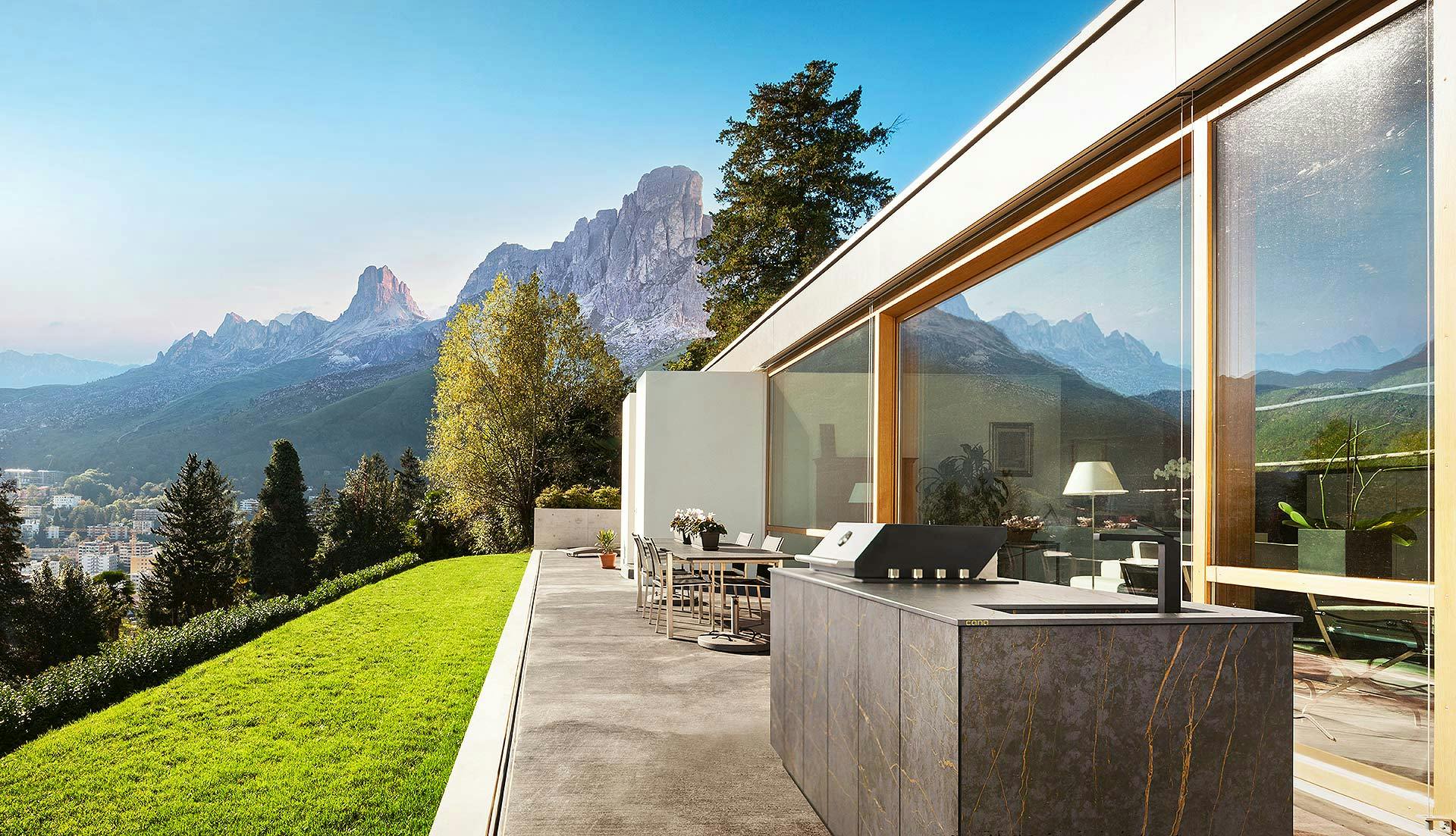 Image number 32 of the current section of Outdoor kitchens for a luxury garden in Cosentino Australia