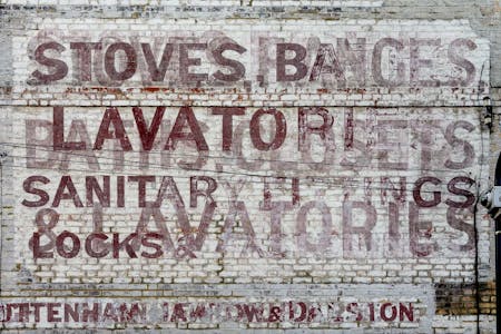 Image number 42 of the current section of Ghost Signs. A London Story in Cosentino Australia