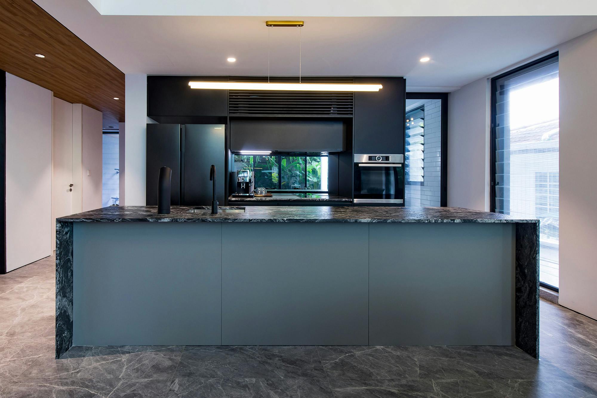 Image number 45 of the current section of Dekton, the material of choice for easy-to-clean, UV and humidity resistant surfaces in a modern villa in Cosentino Australia