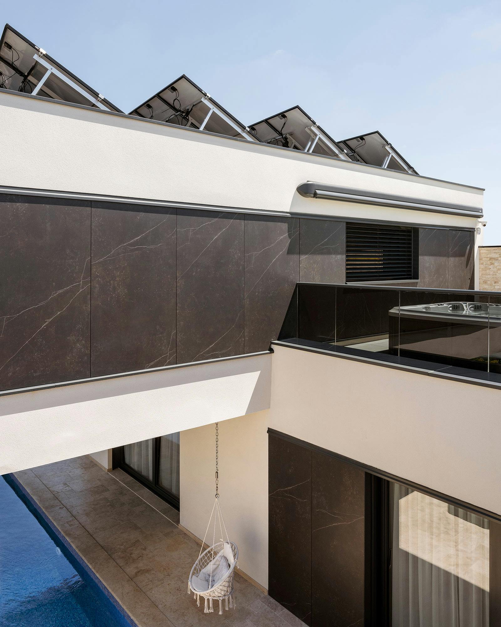 Image number 36 of the current section of Dekton for an integrated façade and outdoor kitchen in this private home in France in Cosentino Australia
