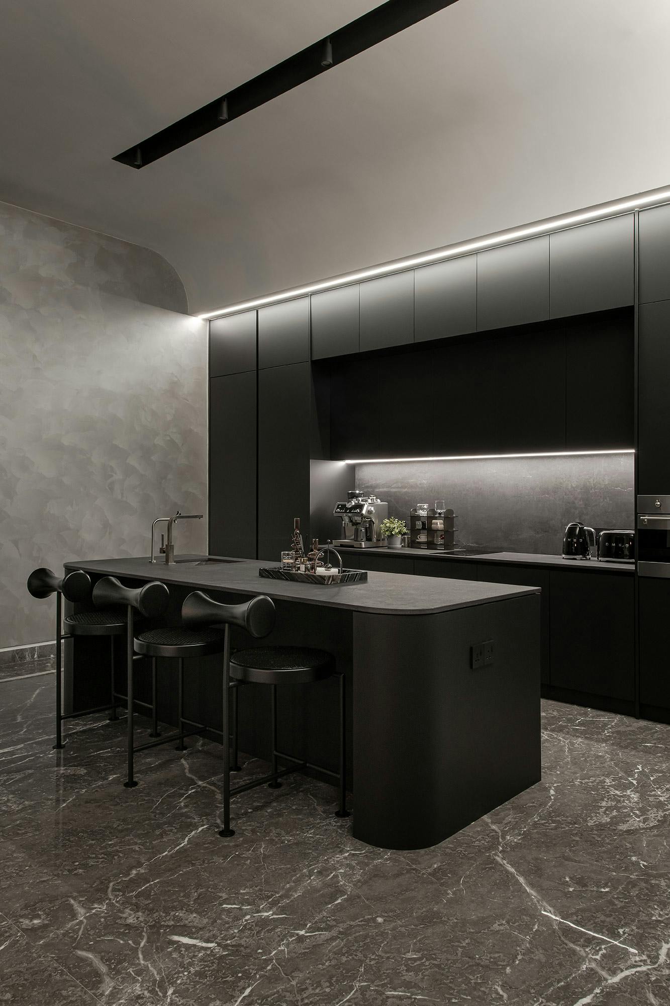 Image number 46 of the current section of Dekton Laos and Eter, the perfect colours for a luxurious designer villa in dark tones in Cosentino Australia