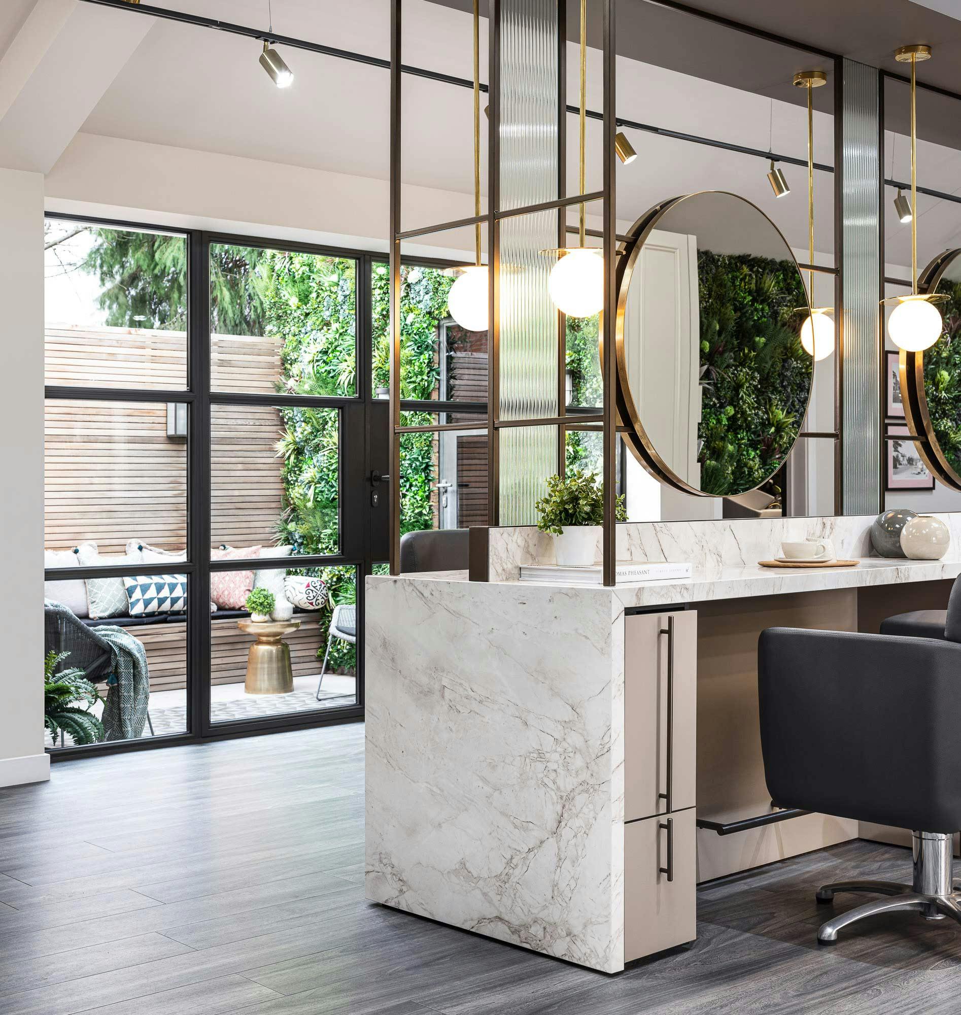 Image number 37 of the current section of Dekton is as Stylish as it is Practical at Luxury Surrey Hair Salon, Leo Bancroft in Cosentino Australia