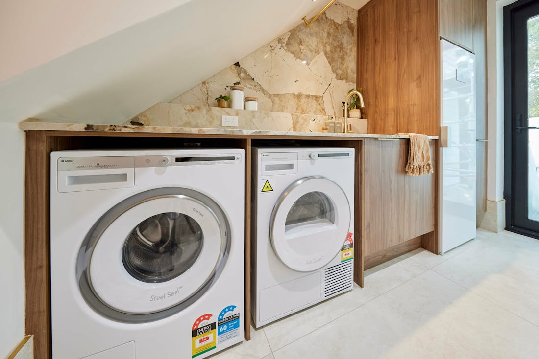 H2 RM10 Bed & Laundry Courtney & Grant-044 (1) Image 35 of H2 RM10 Bed Laundry Courtney Grant 044 1 scaled.jpg?auto=format%2Ccompress&fit=crop&ixlib=php 3.3 in The Block: Laundries featuring Cosentino - Cosentino