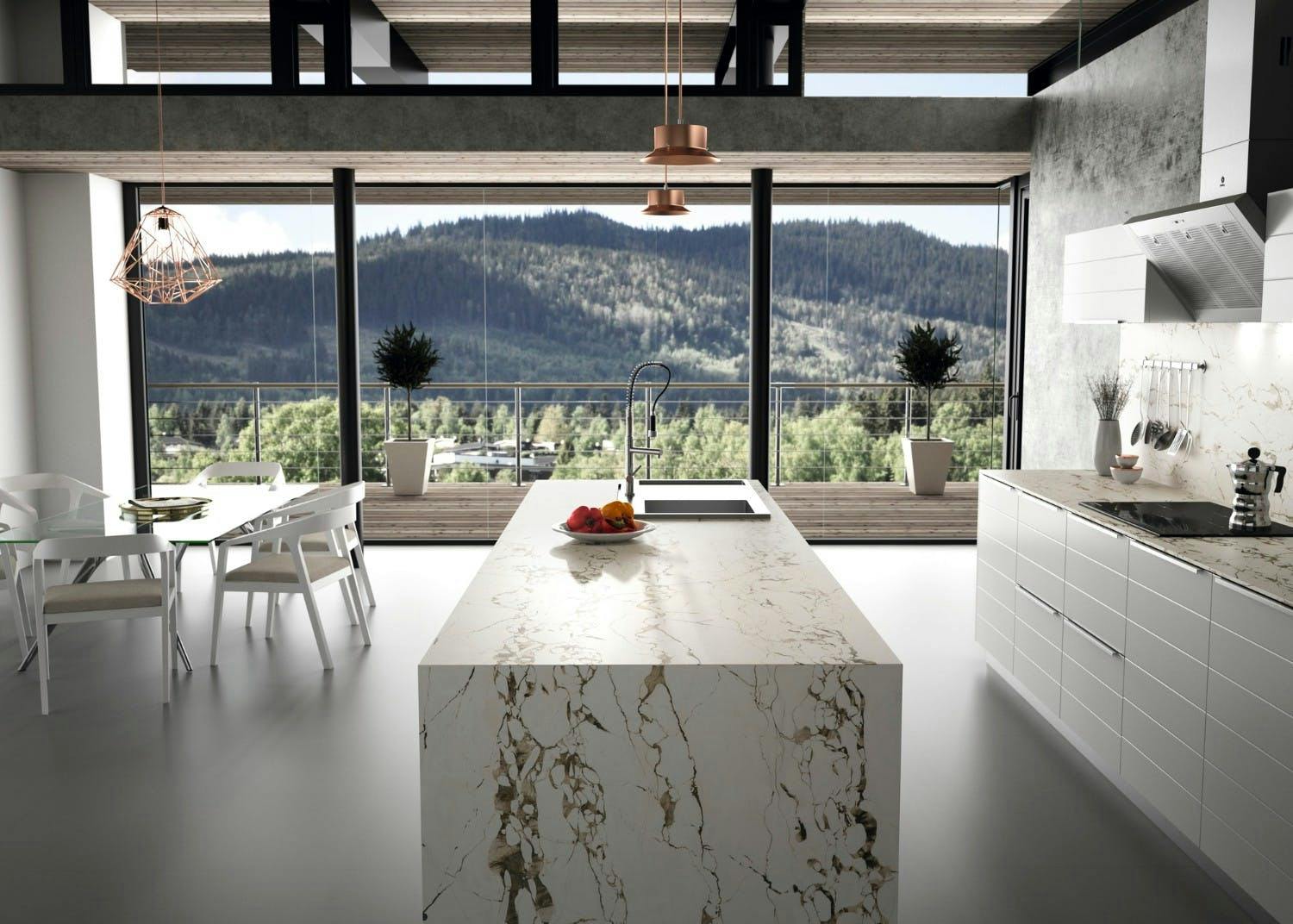 Image number 32 of the current section of {{How to design a kitchen island table to get the most out of it.}} in Cosentino Canada
