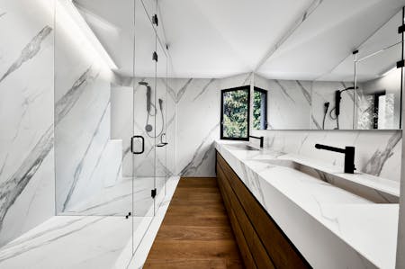 A balanced design using Dekton in a luxury home in Mexico City