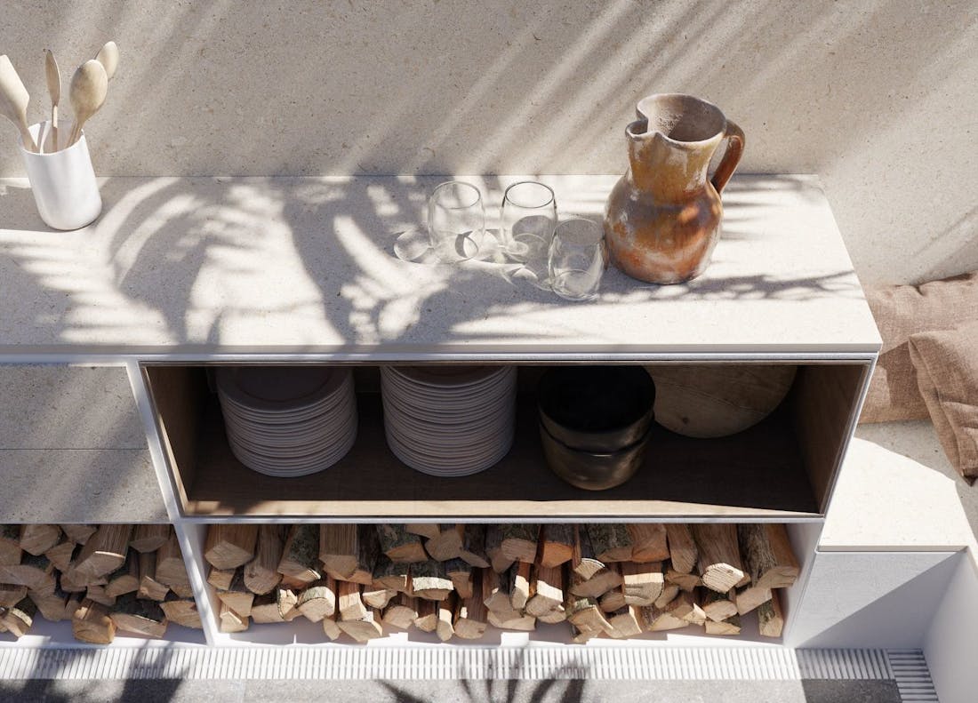 AMB02 - Exterior Dekton VK02 Avorio and VK04 Grafite - Detalle Image 46 of AMB02 Exterior Dekton VK02 Avorio and VK04 Grafite Detalle e1675275415713.jpg?auto=format%2Ccompress&fit=crop&ixlib=php 3.3 in Vicenza stone, recoded for the new architecture - Cosentino