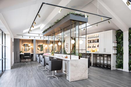 Image number 31 of the current section of Dekton is as Stylish as it is Practical at Luxury Surrey Hair Salon, Leo Bancroft in Cosentino Canada