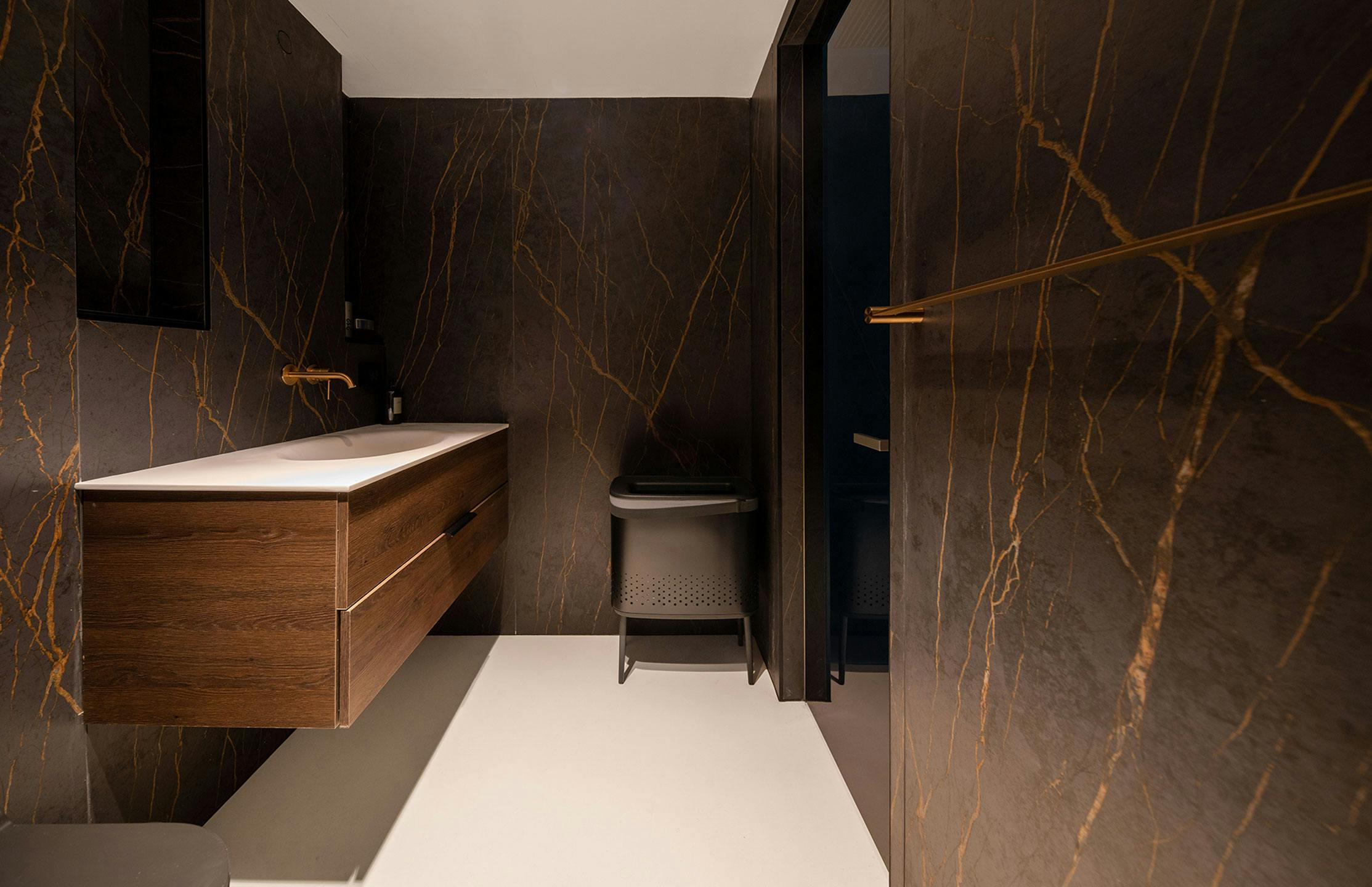 Image number 39 of the current section of Two full-fledged bathrooms covered by Dekton at Ben Adams in Cosentino Canada