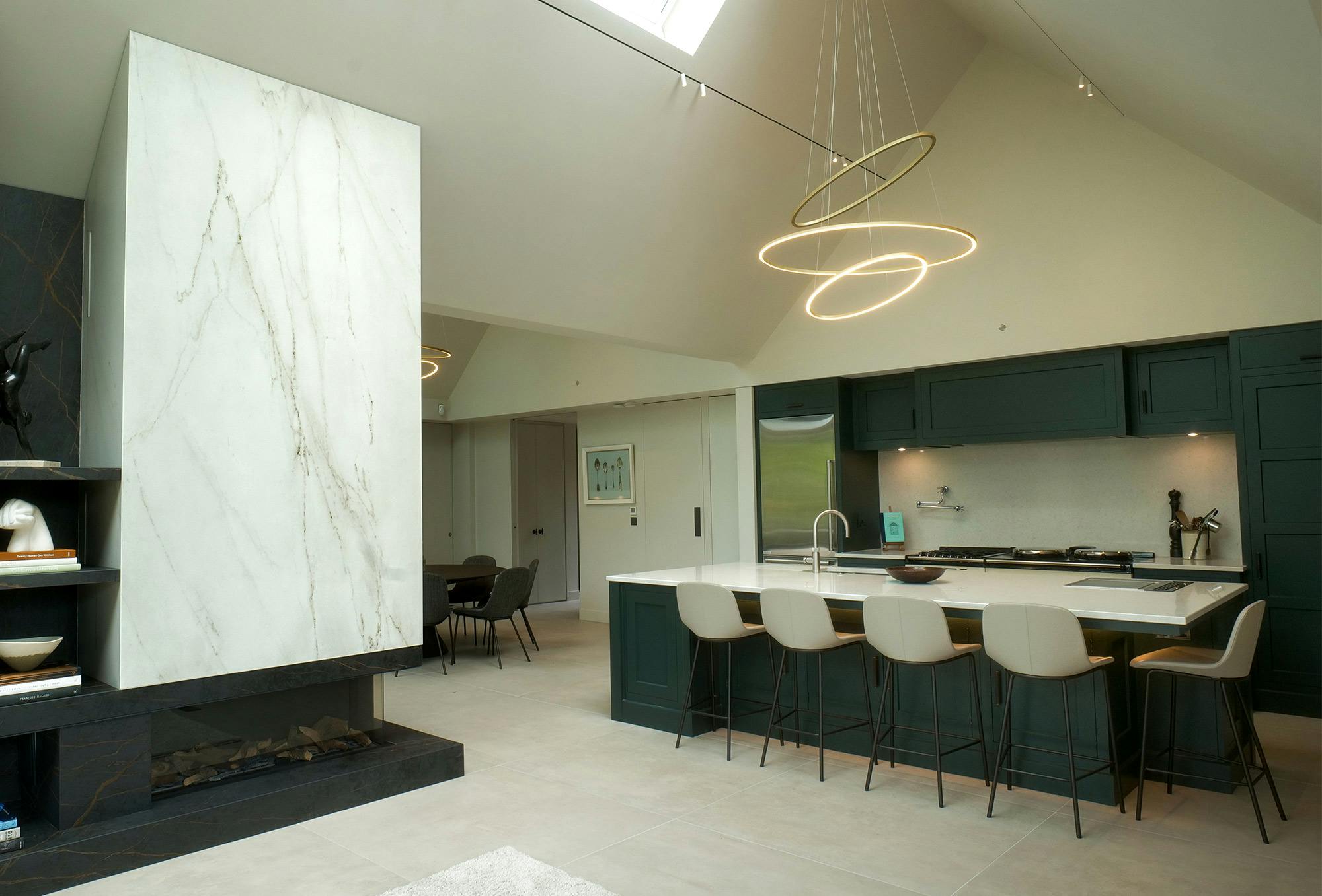 The elegant bespoke Dekton fireplace that catches the eye - Cosentino ...