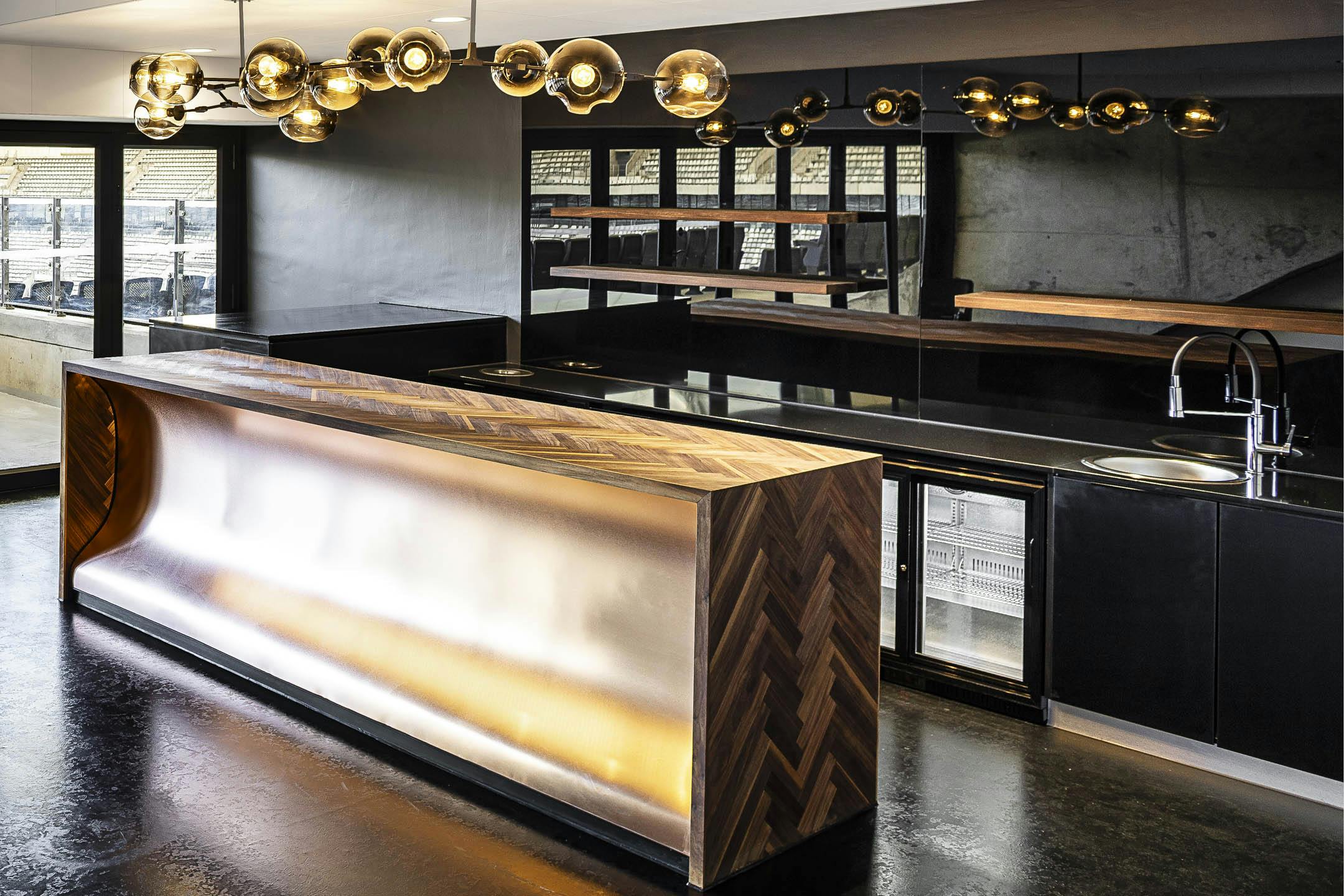 Image number 42 of the current section of The bold black of Silestone Et Marquina for one of Switzerland’s most awarded (and beautiful) bars in Cosentino Ireland
