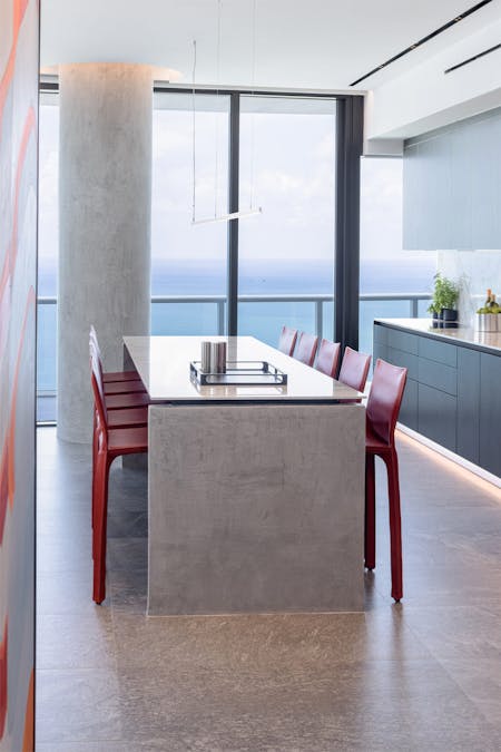 Image number 33 of the current section of An open concept kitchen by MS2 Design Studio in a luxury South Beach condo in Cosentino Ireland