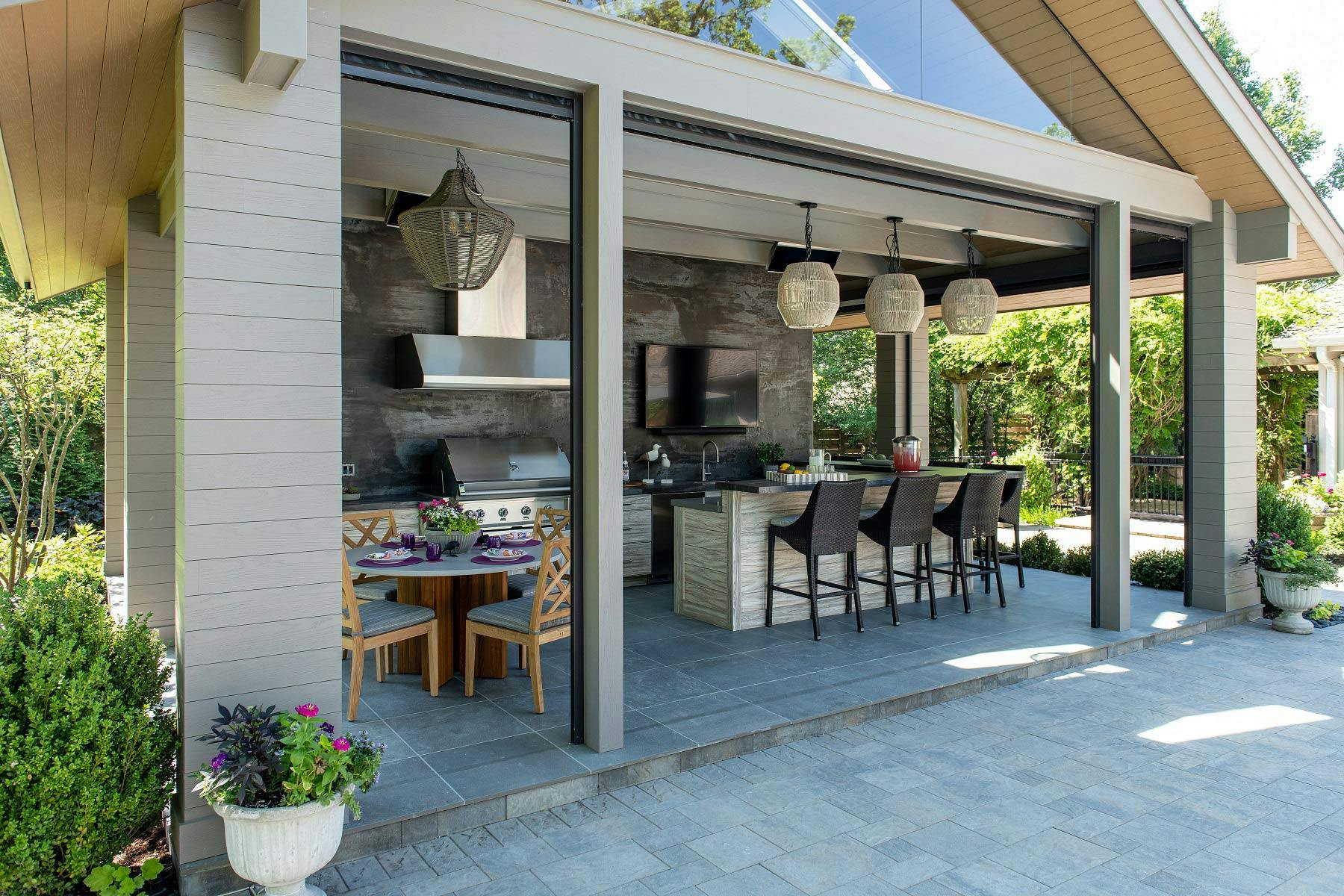 Image number 32 of the current section of 14 Best Covered Outdoor Kitchen Ideas For Your Backyard in Cosentino Ireland