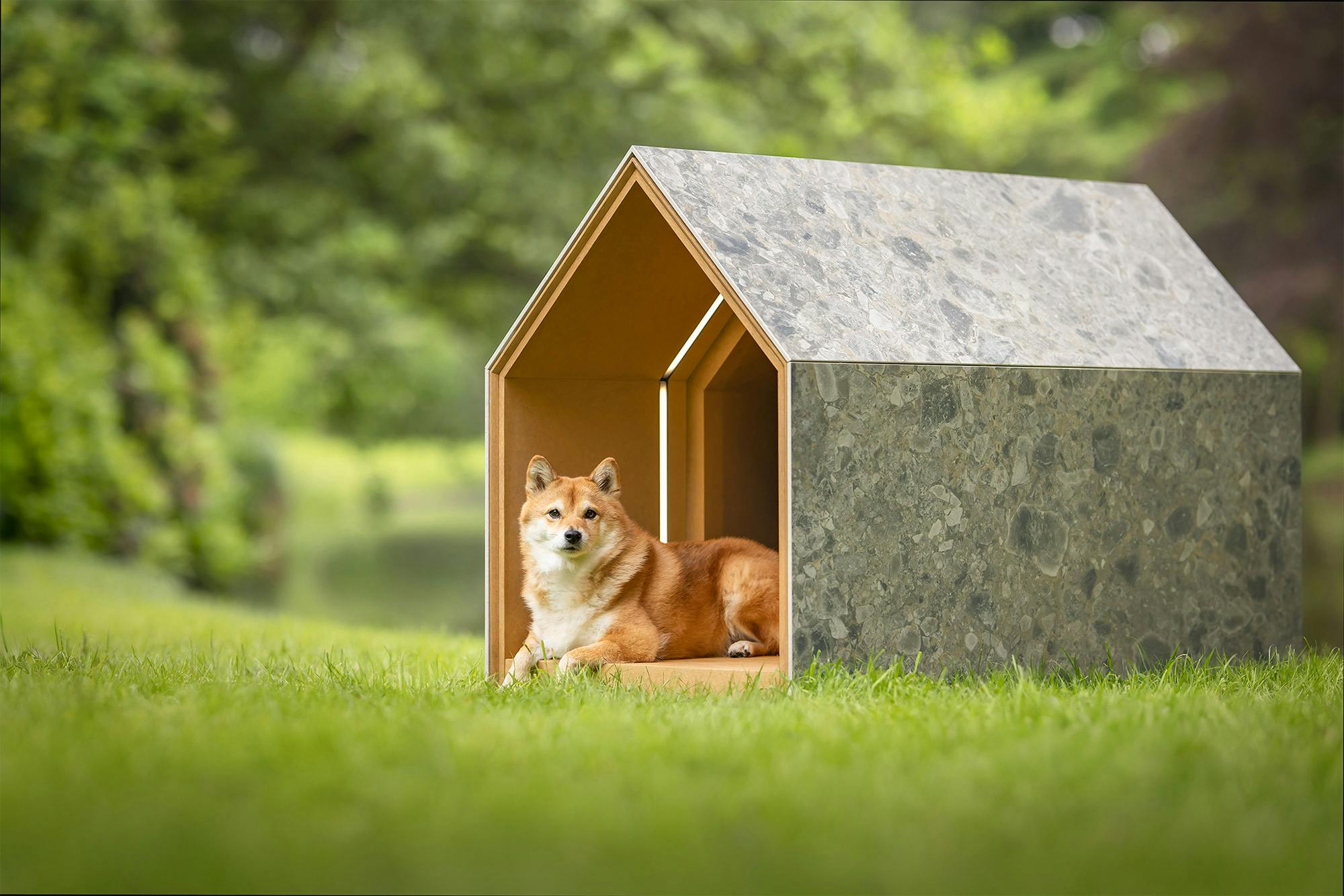 iNUGOYA Outdoor dog house featuring Dekton cladding Cosentino Ireland