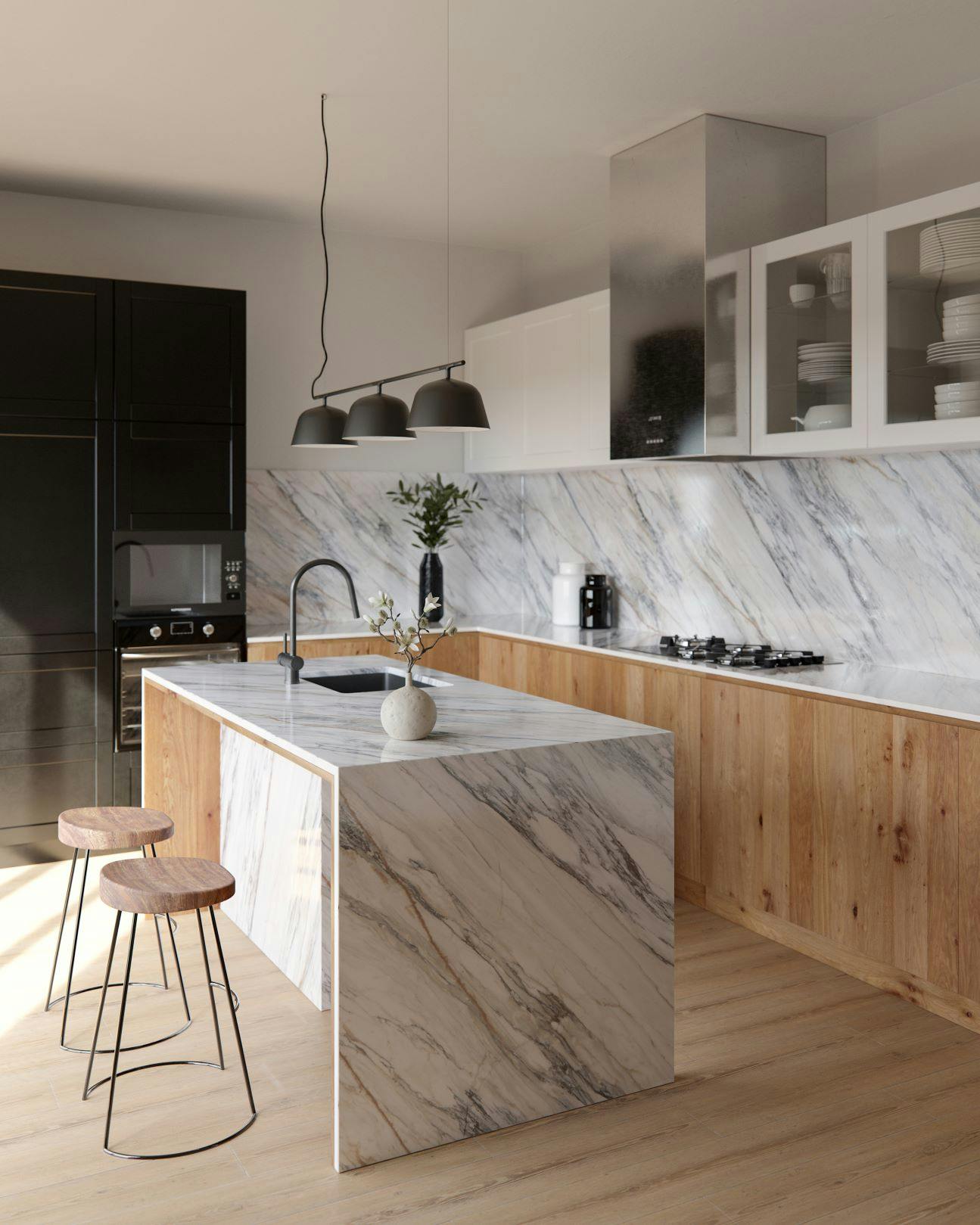 4 Marble-Inspired Kitchen Styles to Pin For Your Dream Board