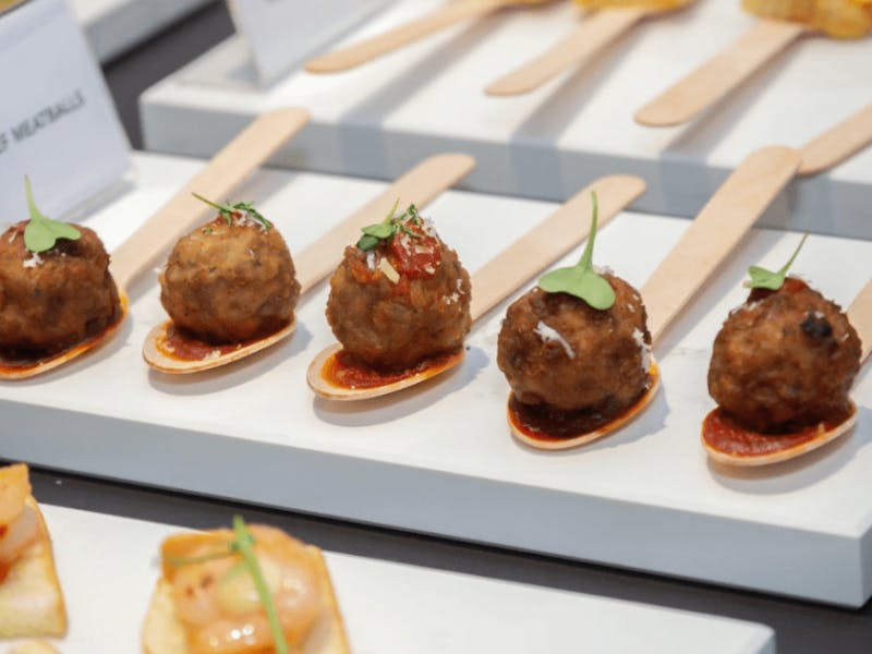 Canapes on the Cosentino surfaces