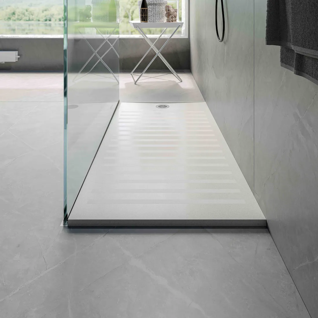 02 WAKA Silestone Blanco Zeus - Suelo y Pared Dekton Sogne
