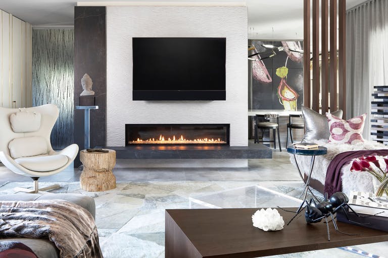 Image of Dekton Marc Thee House kelya fireplace.jpg?auto=format%2Ccompress&ixlib=php 3.3 in The welcoming warmth of home that only a fireplace can offer - Cosentino