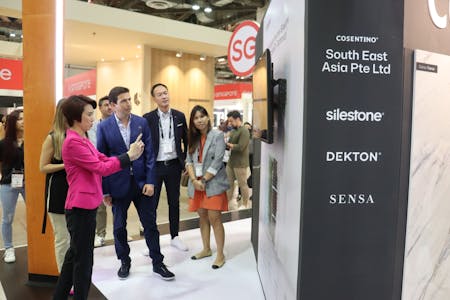 Image of Minister Low Yen Ling Visit to Booth 3 scaled.jpg?auto=format%2Ccompress&fit=crop&ixlib=php 3.3 in Cosentino at the forefront of sustainability with new Dekton launches and participation at FIND Design Fair Asia - Cosentino