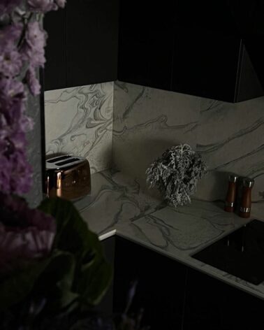 Dekton Liquid Sky Kitchen counter and backsplah Dekton Liquid Sky Kitchen counter and backsplah