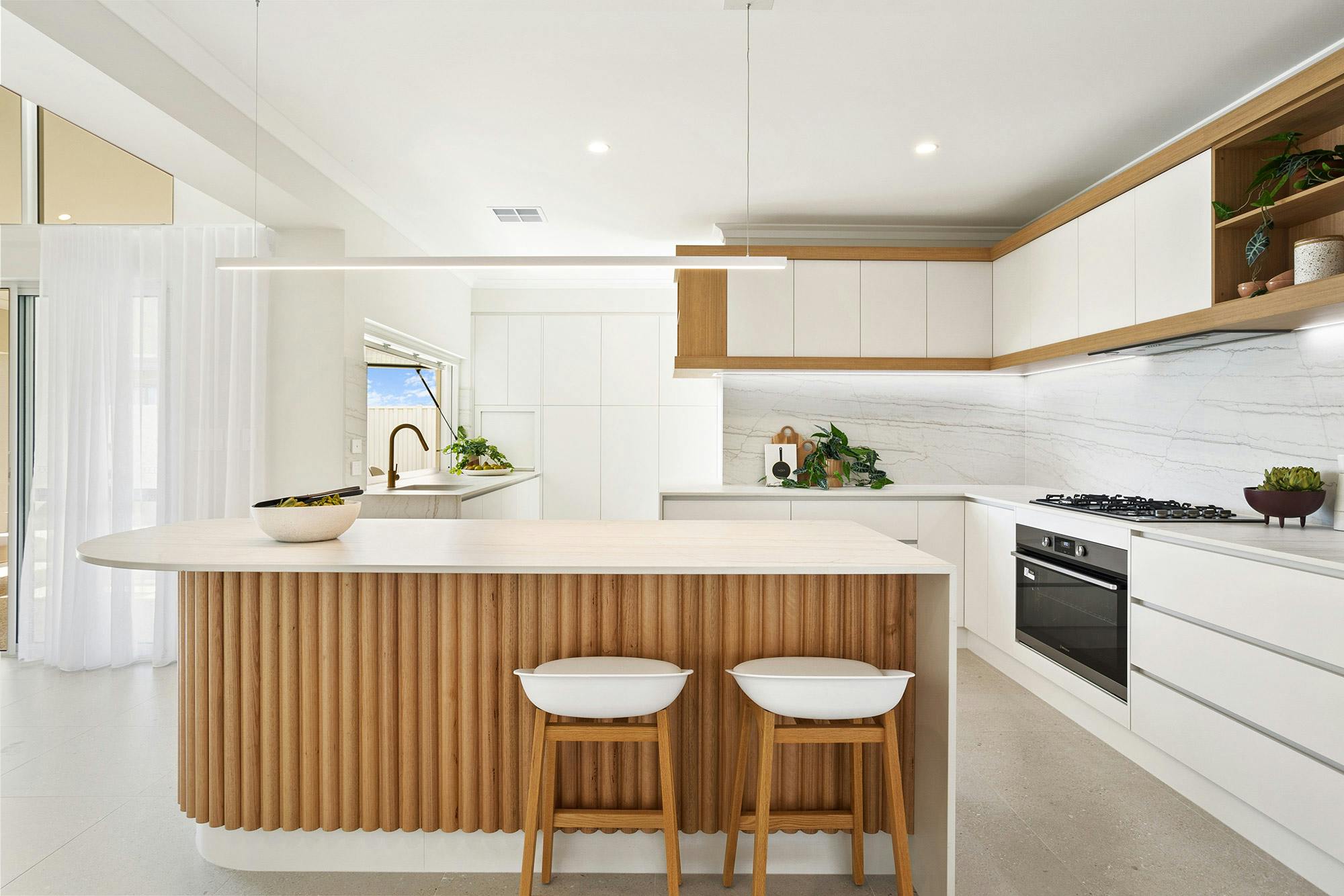 Image of Marley Display Home 4.jpg?auto=format%2Ccompress&ixlib=php 3.3 in Interior Designer Andrea Brodin’s Nordic HTH kitchen featuring Silestone Nolita - Cosentino