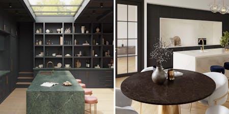 Kitchen featuring Jardin Emerald and Château Brown from Le Chic Bohème by Silestone®XM Image 35 of Kitchen featuring Jardin Emerald and Chateau Brown from Le Chic Boheme by Silestone%C2%AEXM.png?auto=format%2Ccompress&fit=crop&ixlib=php 3.3 in 5 Chic Interior Design Trends to Elevate Your Home for Raya 2025 with Cosentino - Cosentino