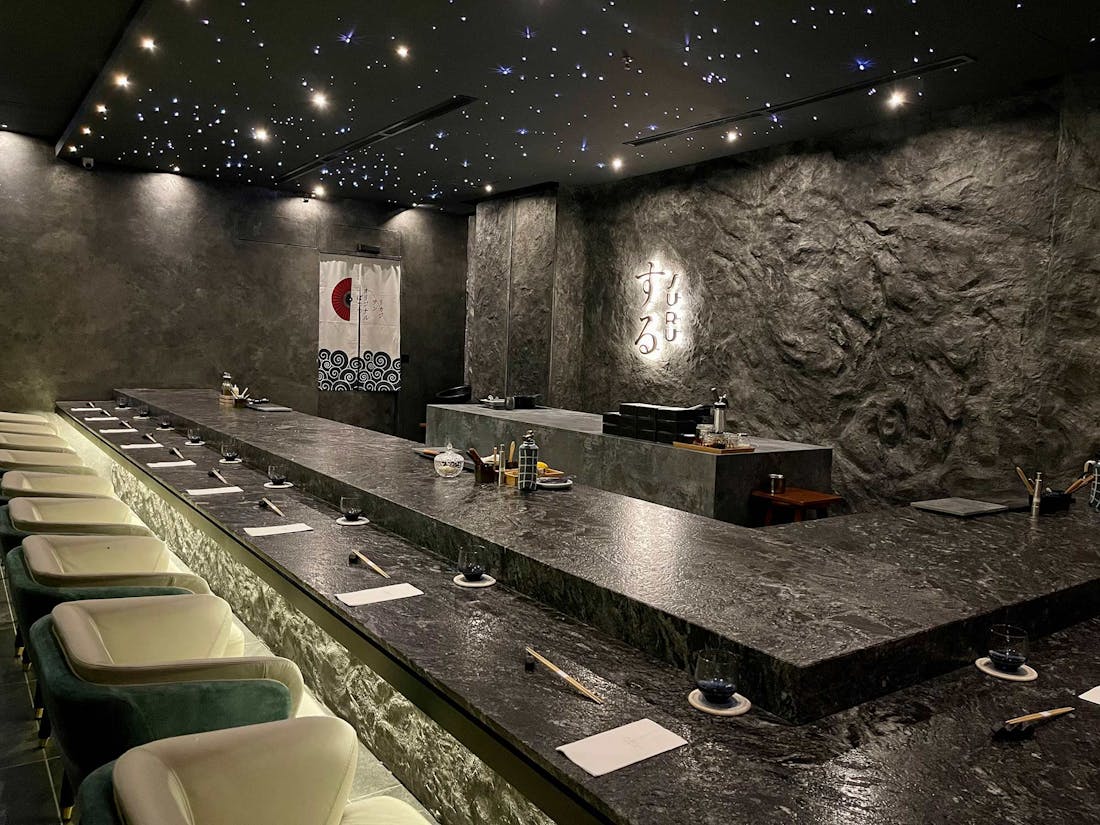Sensa Black Beauty, the main feature of the bar in a restaurant that revolves around sensory experience 