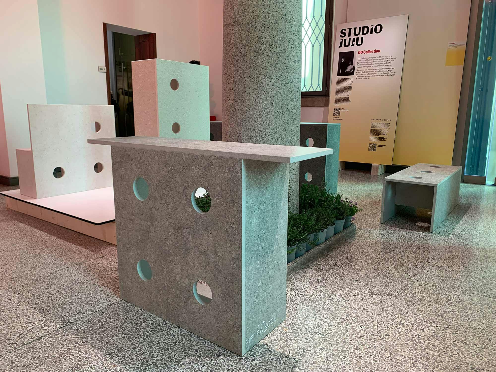 Numéro d'image 32 de la section actuelle de Award-winning Studio Juju presented its new pieces using Cosentino’s latest Pietra Kode collection at Milan Design Week 2023 de Cosentino France