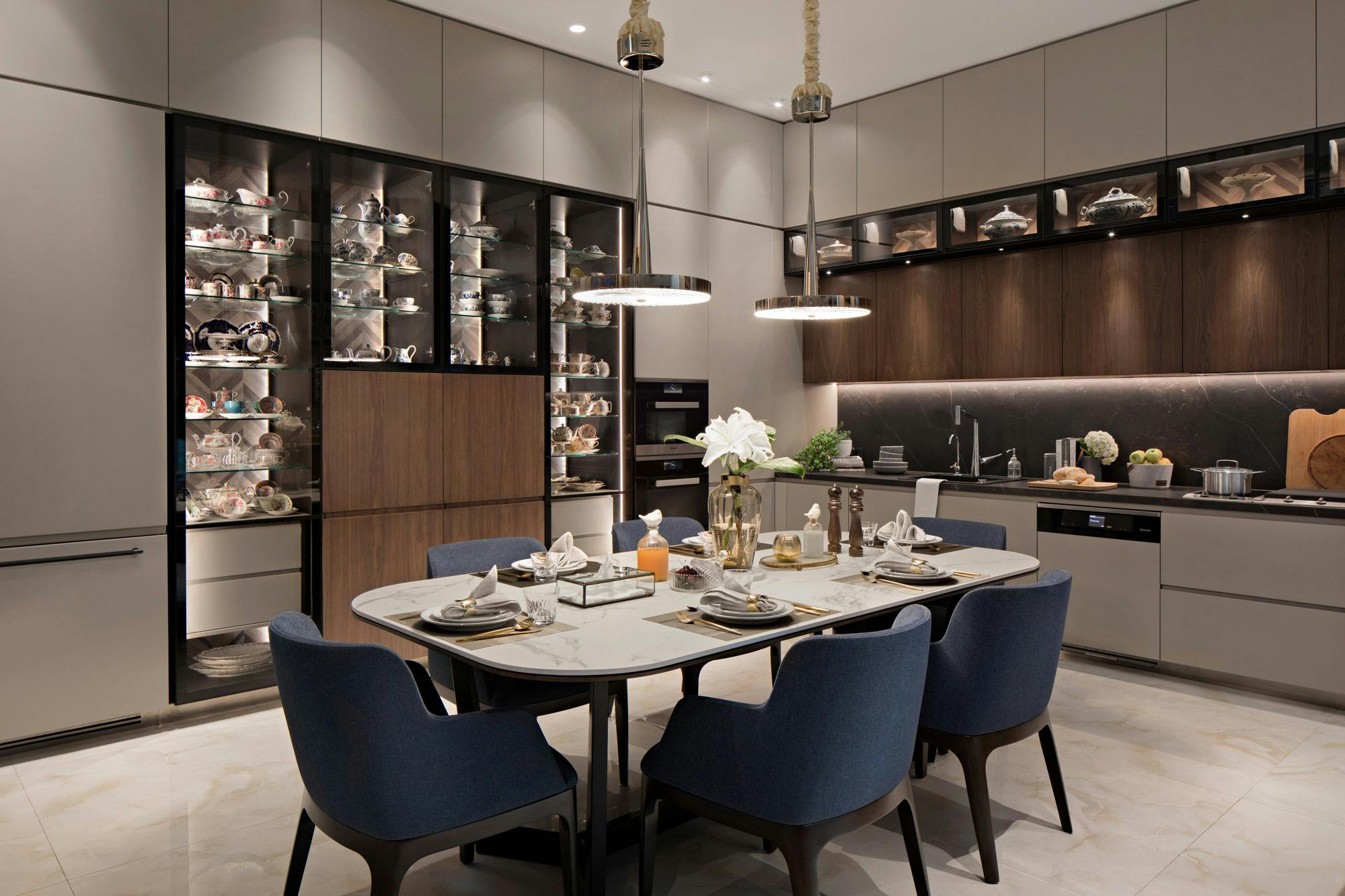 Numero immagine 44 della sezione corrente di Custom-made Dekton tables and countertops dress up this Japandi-style villa in Dubai di Cosentino Italia