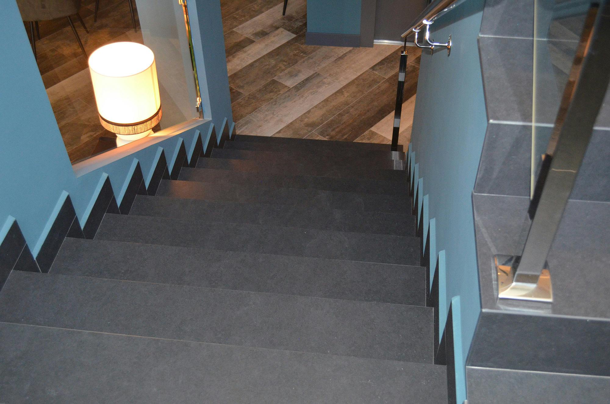 Image of hotel rural gilmar escaleras dekton 1.jpg?auto=format%2Ccompress&ixlib=php 3.3 in An elegant and functional country hotel inspired by the Amazon - Cosentino
