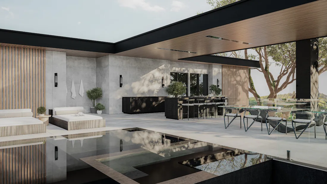 OutdoorCabanaKitchenPool_view1 Image 36 of OutdoorCabanaKitchenPool view1 1.jpg?auto=format%2Ccompress&fit=crop&ixlib=php 3.3 in UKIYO:インテリアデザイン業界を席捲する日本発トレンド - Cosentino