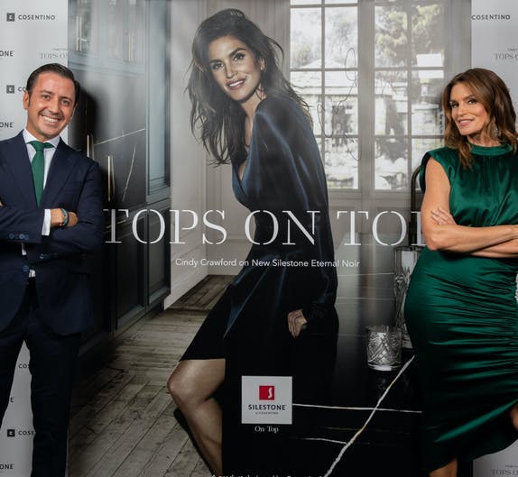 Image of Eduardo Cosentino Cindy Crawford Silestone London 1 in Silestone® presenteert de nieuwe ‘Tops on Top 2019’-campagne met Cindy Crawford - Cosentino