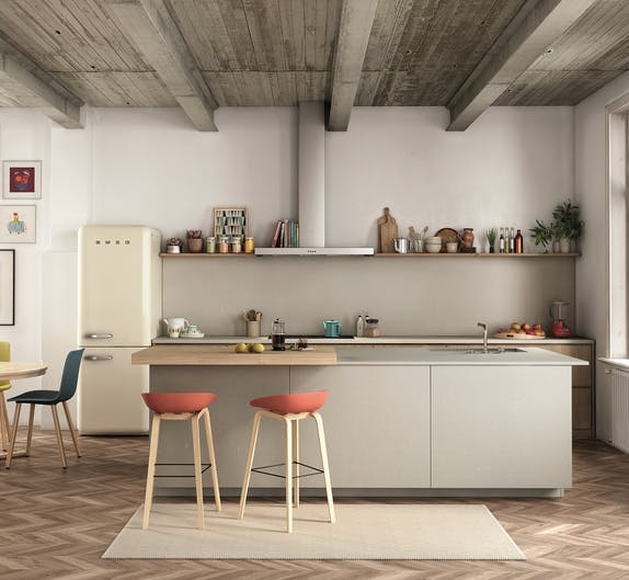 Image of Silestone Kitchen Loft Camden 1 in Hybride hommage aan een industrieel verleden - Cosentino