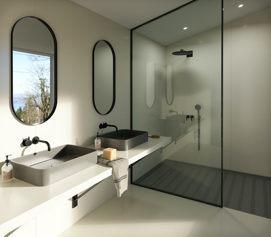 Image of Silestone Sunlit Days Faro White bathroom web 1 5.jpg?auto=format%2Ccompress&ixlib=php 3.3 in Silestone® Faro White, het wit van mediterrane huizen - Cosentino