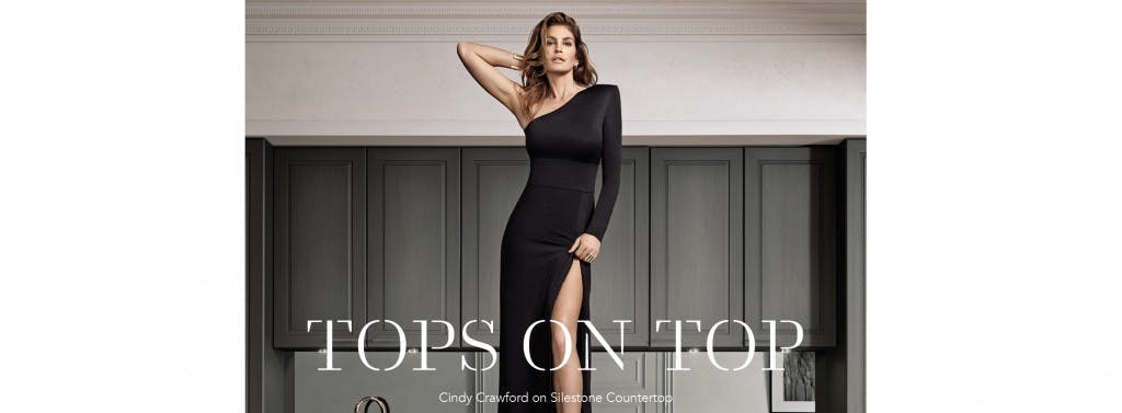 Image of Silestone Tops On Top BASE imagen destacada 1024x377 1.jpg?auto=format%2Ccompress&ixlib=php 3.3 in “Tops On Top”, Silestone®’s nieuwe campagne met Cindy Crawford - Cosentino
