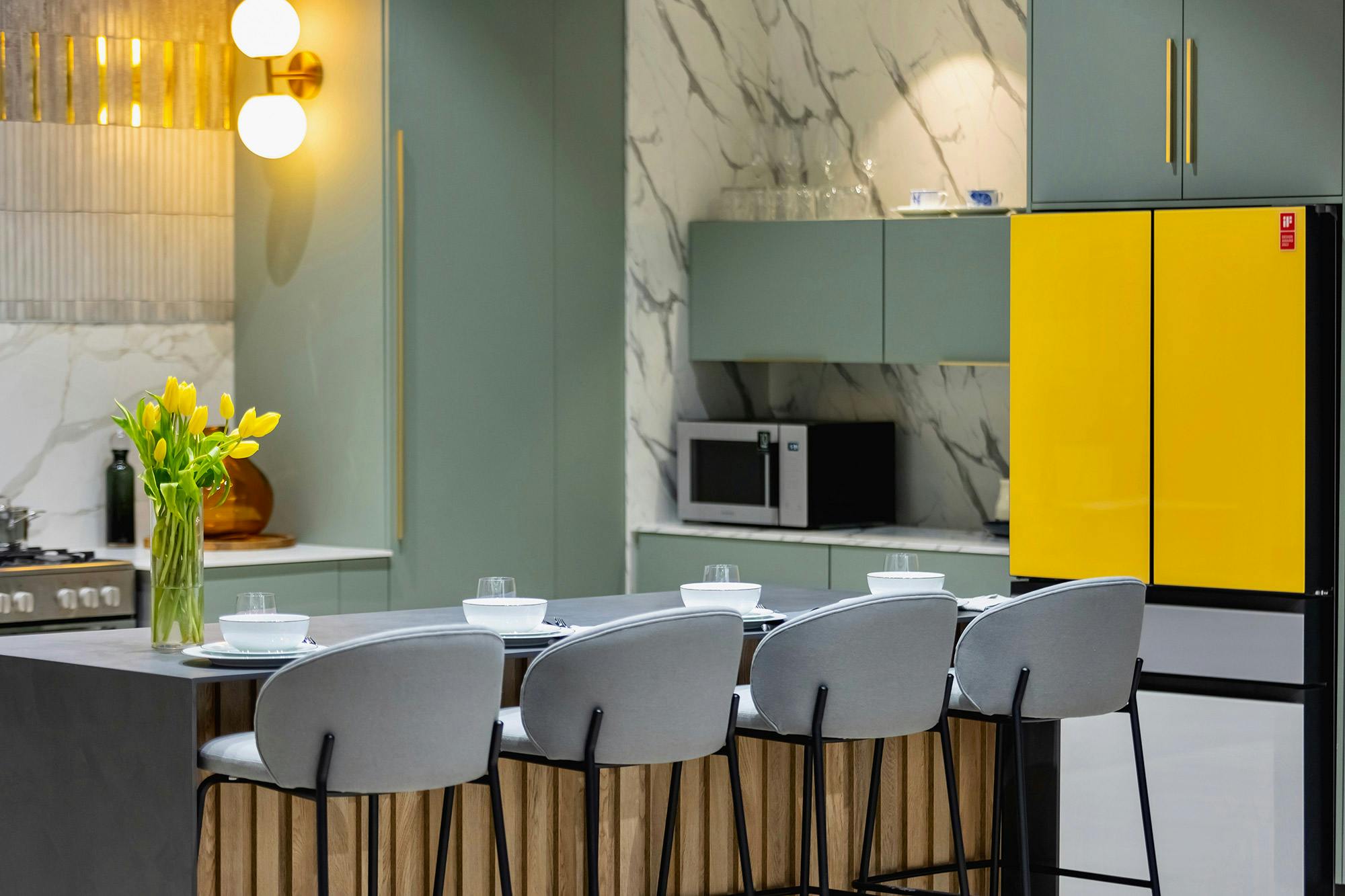 Image of Samsung Bespoke 106.jpg?auto=format%2Ccompress&ixlib=php 3.3 in Silestone, selected for the worktop of the Hyatt Regency’s demanding dining room for its extraordinary hygienic capabilities - Cosentino