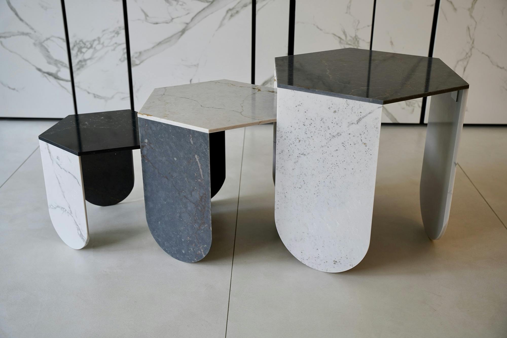 Hexagon-tables-by-Shigeru-Kubota-2 Image 54 of Hexagon tables by Shigeru Kubota 2.jpg?auto=format%2Ccompress&ixlib=php 3.3 in Woonkamers - Cosentino